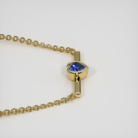0.96 Ct. Blue Sapphire Necklace, 14K Yellow Gold 3