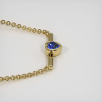 0.96 Ct. Sapphire Necklace, 18K Yellow Gold 3