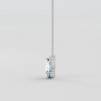 1.50 Ct. Blue Aquamarine Necklace, Platinum 950 3