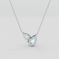 1.50 Ct. Blue Aquamarine Necklace, Platinum 950 4