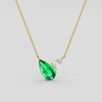 2.81 Ct. Emerald Necklace, 18K Yellow Gold 1