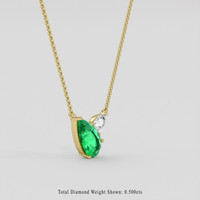 2.81 Ct. Emerald Necklace, 18K Yellow Gold 2