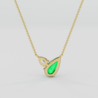 2.81 Ct. Emerald Necklace, 18K Yellow Gold 4