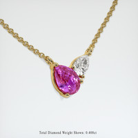 1.57 Ct. Sapphire Necklace, 18K Yellow Gold 2