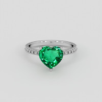 1.86 Ct. Emerald Ring, Platinum 950 1