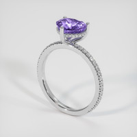 2.69 Ct. Purple Sapphire Ring, Platinum 950 2