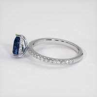 1.06 Ct. Blue Sapphire Ring, 10K White Gold 4
