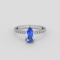1.52 Ct. Blue Sapphire Ring, 10K White Gold 1