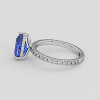 1.52 Ct. Blue Sapphire Ring, 10K White Gold 4