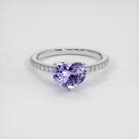 2.69 Ct. Purple Sapphire Ring, 14K White Gold 1