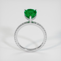 2.57 Ct. Emerald Ring, 18K White Gold 3