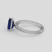 1.65 Ct. Blue Sapphire Ring, 18K White Gold 4