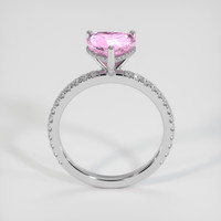1.67 Ct. Pink Sapphire Ring, 18K White Gold 3