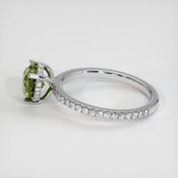 2.02 Ct. Greenish Yellow Sapphire Ring, 18K White Gold 4