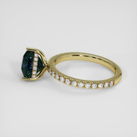 2.69 Ct. Greenish Blue Sapphire Ring, 14K Yellow Gold 4