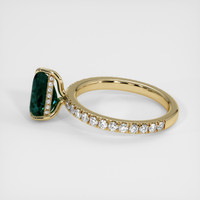 2.08 Ct. Bluish Green Sapphire Ring, 14K Yellow Gold 4