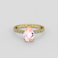 2.03 Ct. Padparadscha Sapphire Ring, 18K Yellow Gold 1