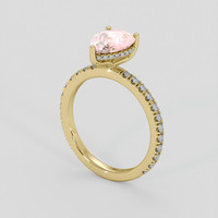2.03 Ct. Padparadscha Sapphire Ring, 18K Yellow Gold 2
