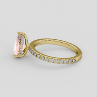 2.03 Ct. Padparadscha Sapphire Ring, 18K Yellow Gold 4