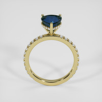 2.69 Ct. Greenish Blue Sapphire Ring, 18K Yellow Gold 3
