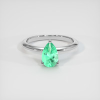 0.85 Ct. Emerald Ring, Platinum 950 1