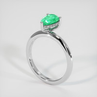 0.85 Ct. Emerald Ring, Platinum 950 2