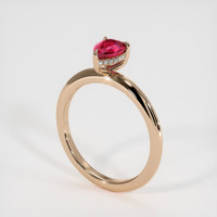 0.83 Ct. Ruby Ring, 18K Rose Gold 2