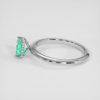 0.62 Ct. Bluish Green Paraiba Tourmaline Ring, 14K White Gold 4
