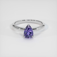 2.56 Ct. Color Change Sapphire Ring, 14K White Gold 1