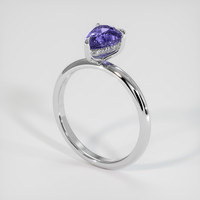 2.56 Ct. Color Change Sapphire Ring, 14K White Gold 2