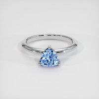 1.01 Ct. Blue Sapphire Ring, 14K White Gold 1