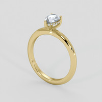 0.74 Ct. Greyish Blue Sapphire Ring, 10K Yellow Gold 2