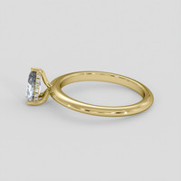 0.74 Ct. Greyish Blue Sapphire Ring, 10K Yellow Gold 4