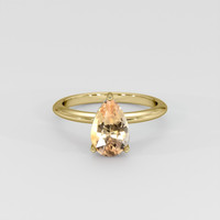 2.32 Ct. Padparadscha Sapphire Ring, 18K Yellow Gold 1