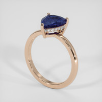 1.94 Ct. Blue Sapphire Ring, 14K Rose Gold 2
