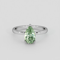 1.78 Ct. Green Sapphire Ring, 14K White Gold 1
