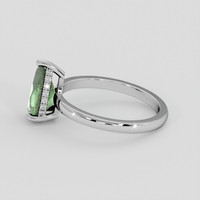 1.78 Ct. Green Sapphire Ring, 14K White Gold 4
