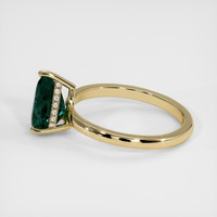 2.08 Ct. Bluish Green Sapphire Ring, 14K Yellow Gold 4