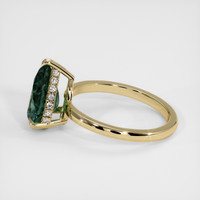 2.96 Ct. Bluish Green Sapphire Ring, 14K Yellow Gold 4