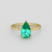 1.67 Ct. Emerald Ring, 18K Yellow Gold 1