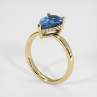 1.91 Ct. Blue Sapphire Ring, 18K Yellow Gold 2