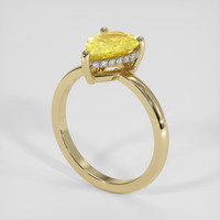 1.98 Ct. Yellow Sapphire Ring, 18K Yellow Gold 2