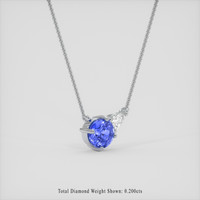 1.44 Ct. Blue Sapphire Necklace, Platinum 950 2