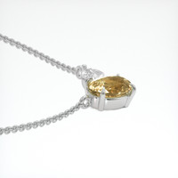 2.08 Ct. Bi Color Sapphire Necklace, 18K White Gold 3