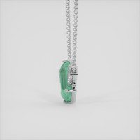 3.94 Ct. Emerald Necklace, Silver 3