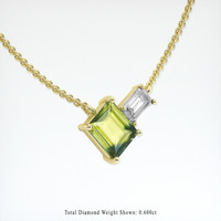 2.08 Ct. Bi Color Sapphire Necklace, 18K Yellow Gold 2