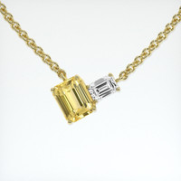3.00 Ct. Yellow Sapphire Necklace, 18K Yellow Gold 1