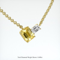 3.00 Ct. Yellow Sapphire Necklace, 18K Yellow Gold 2