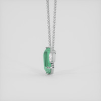 3.94 Ct. Emerald Necklace, Silver 3