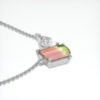 1.45 Ct. Gemstone Necklace, 18K White Gold 3